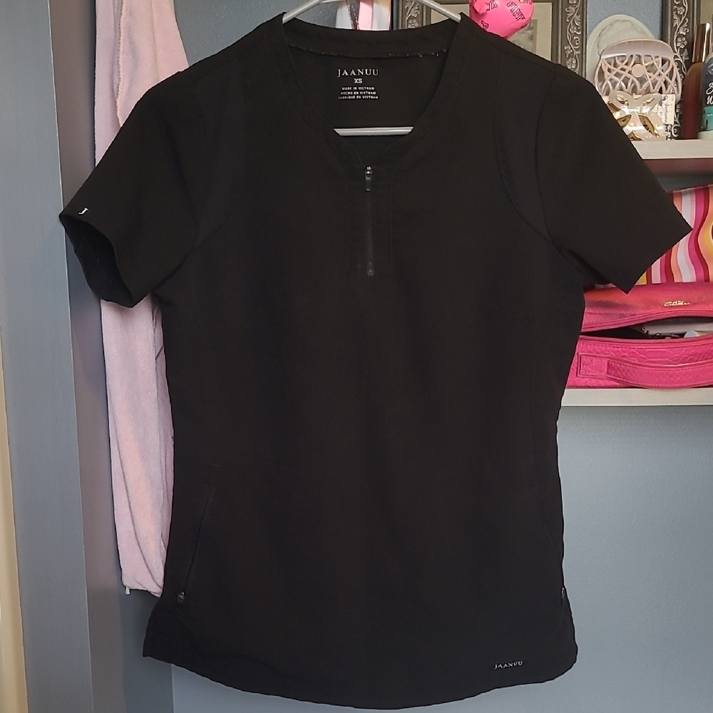 Jaanuu Black Fitted Polo T-Shirt
